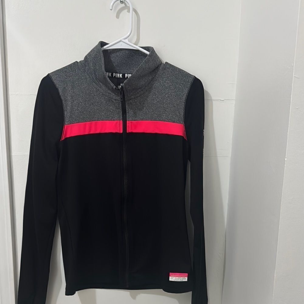 PINK Victoria's Secret Black and Pink Jacket